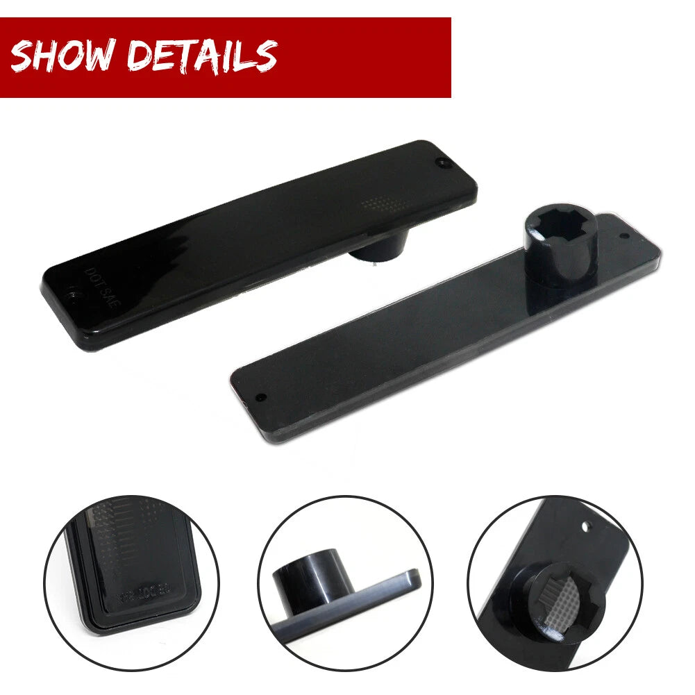 Set of 4 Smoked Bumper Side Marker Lights for Jeep J10 J20