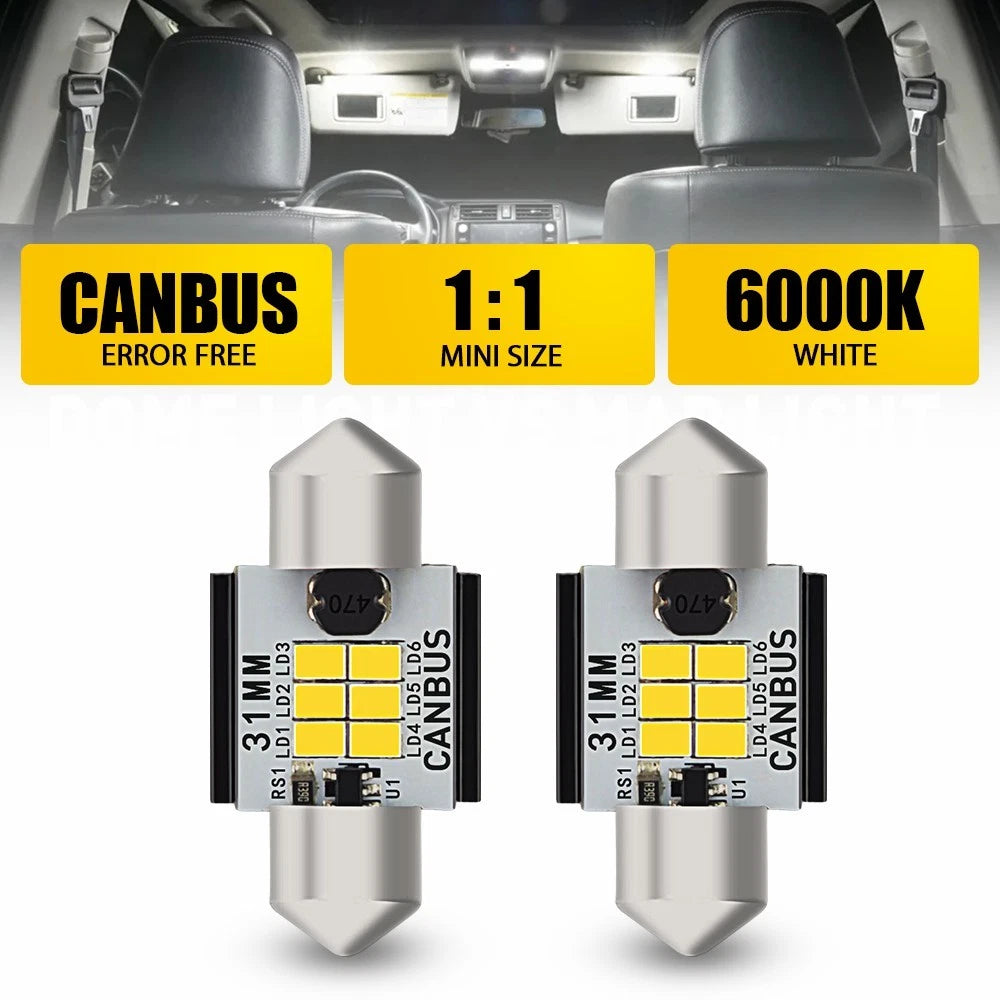 31mm 3020 LED Light Bulb for AUXITO Interior Ceiling (Canbus Error Free)