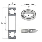 Deep Groove Ball Bearings 6016ZZ for Scooter Skateboard Wheel (P5)
