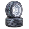 2 WANDA Golf Cart Tire Assembly 205/50-10 w/4x4" PCD ET-15.5 Silver Wheel (14011)