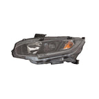 Replacement Driver Side Halogen Headlight Assembly w/Black Bezel