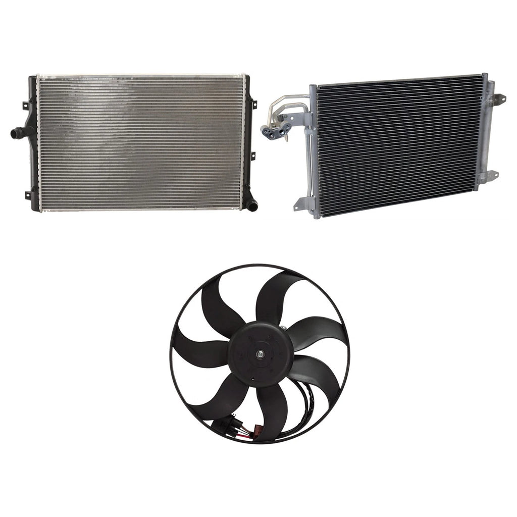 A/C Condenser for VW Golf Jetta GTI Audi A3 (2006–2009)