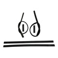 Set of 2 LH & RH Center Roof Drip Side Finish Molding for Toyota Highlander (2008–2013)