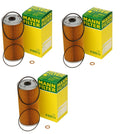Set of 3 Oil Filter Kits Mann for Mercedes Benz 400E 400SE 500E 500SL E420 (1992–1997)