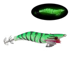 Squid Jig Fishing Lures Set of 4 with Bright Colors and Natural Movement