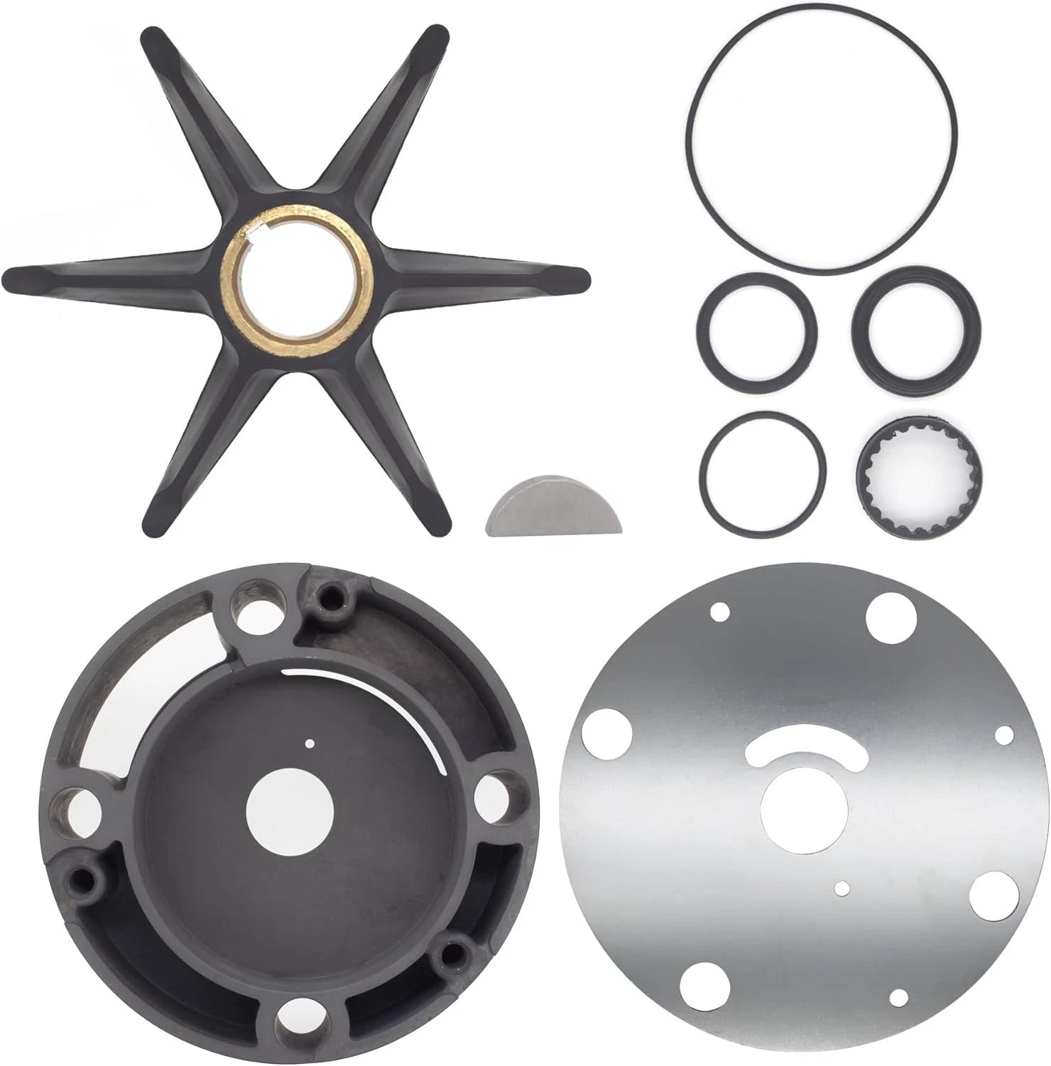 Water Pump Impeller Kit & Housing for OMC Stringer Stern Drive (1968–1990) 983218 18-3386