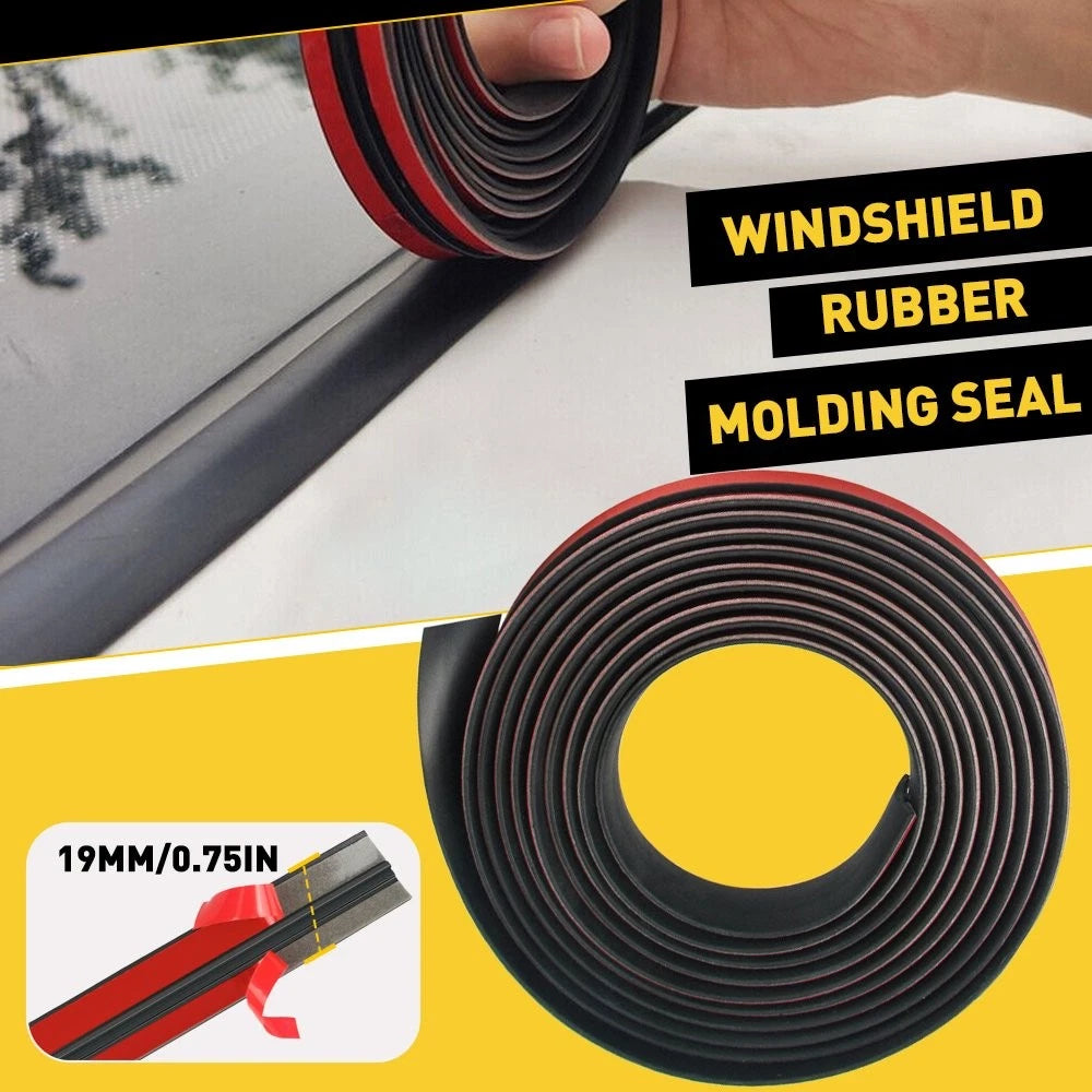 Set of 4 Rubber Windshield Seal Moulding Trim for