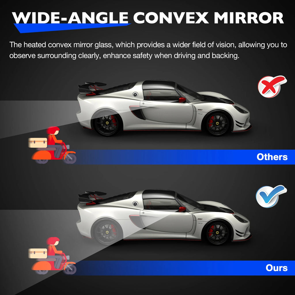 Heated Mirror Glass w/ BSD for Toyota RAV4 Tacoma 4Runner (2013–2024)