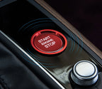 Red Alloy Engine Start Button Surround Ring Cover Trims for Audi A4 S4 (2013-2019)
