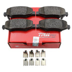 Set of 4 TRW Pro Rear Ceramic Brake Pads for Dodge Nitro Jeep Liberty Wrangler JK (2007–2018)