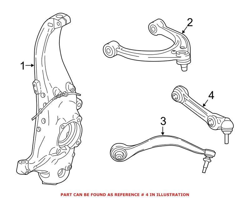 Front Passenger Right Lower Rearward Suspension Control Arm for BMW i8 (2014–2020)