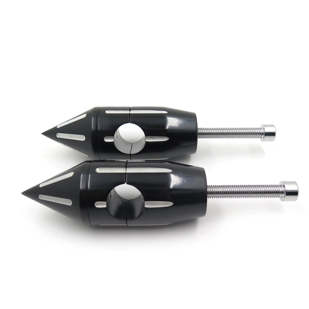 2 1/4" Black Spike Handlebar Risers for Harley Softail Dyna Sportster (Custom)