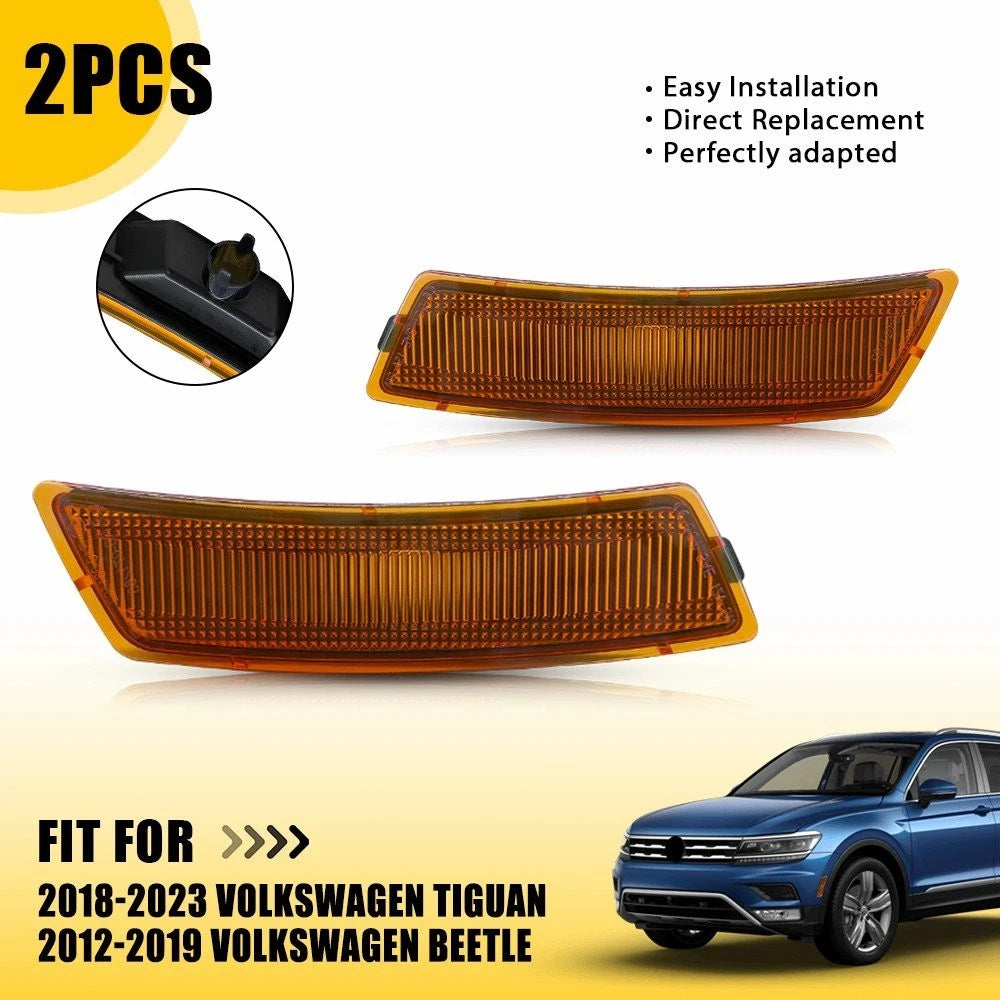 2X Side Marker Light Housings for Volkswagen Tiguan (2018–2023) Amber EXV