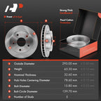 Front Disc Brake Rotors & Ceramic Pads for Dodge Ram 1500 (1994-1999)