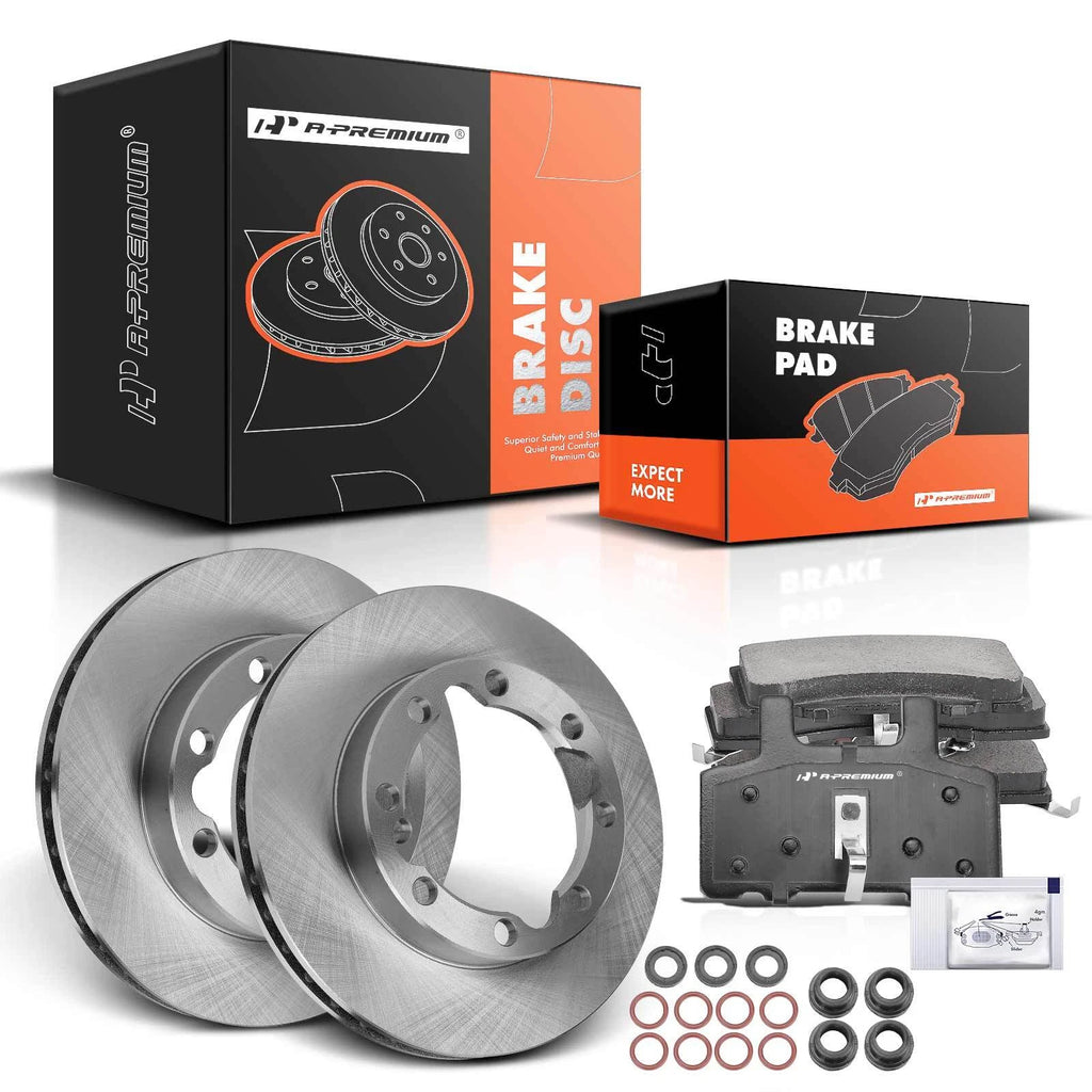 Front Disc Brake Rotor & Ceramic Pads for Dodge Ram 2500 (2003–2010)