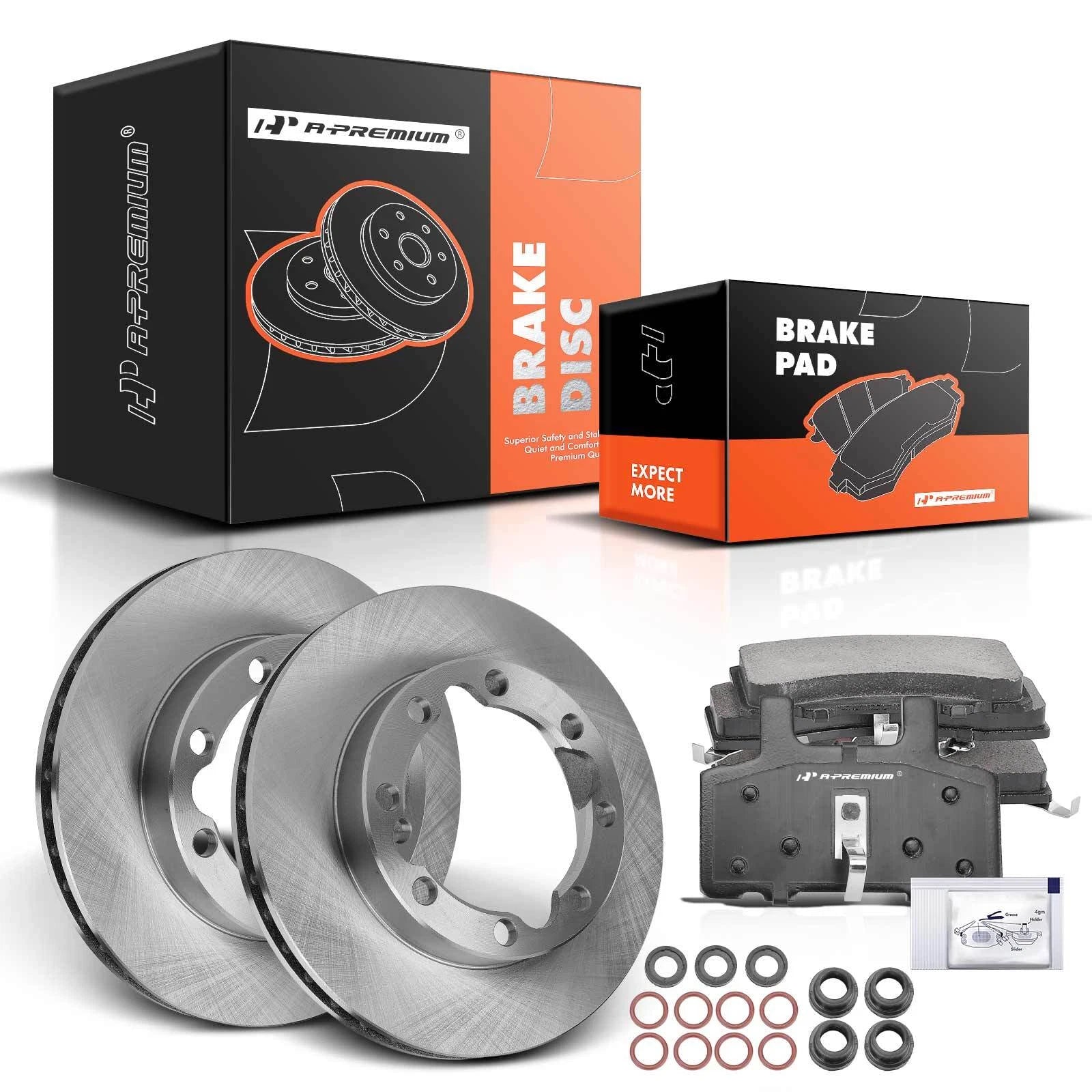 Front Disc Brake Rotor & Ceramic Pads for Dodge Ram 2500 (2003–2010)