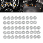 48X Chrome Engine Bolt Topper Caps for Harley Twin Cam Touring Road Glide