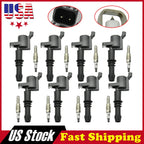 Set of 8 Ignition Coils & Platinum Spark Plugs for Ford F-150 5.4L (2004–2010) DG511