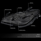 Smoked Lens Clear Corner Headlight Lamps for Chrysler Pacifica Voyager (2017–2023)