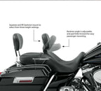Adjustable Black Driver Backrest for Harley Davidson Touring (2009–2023)