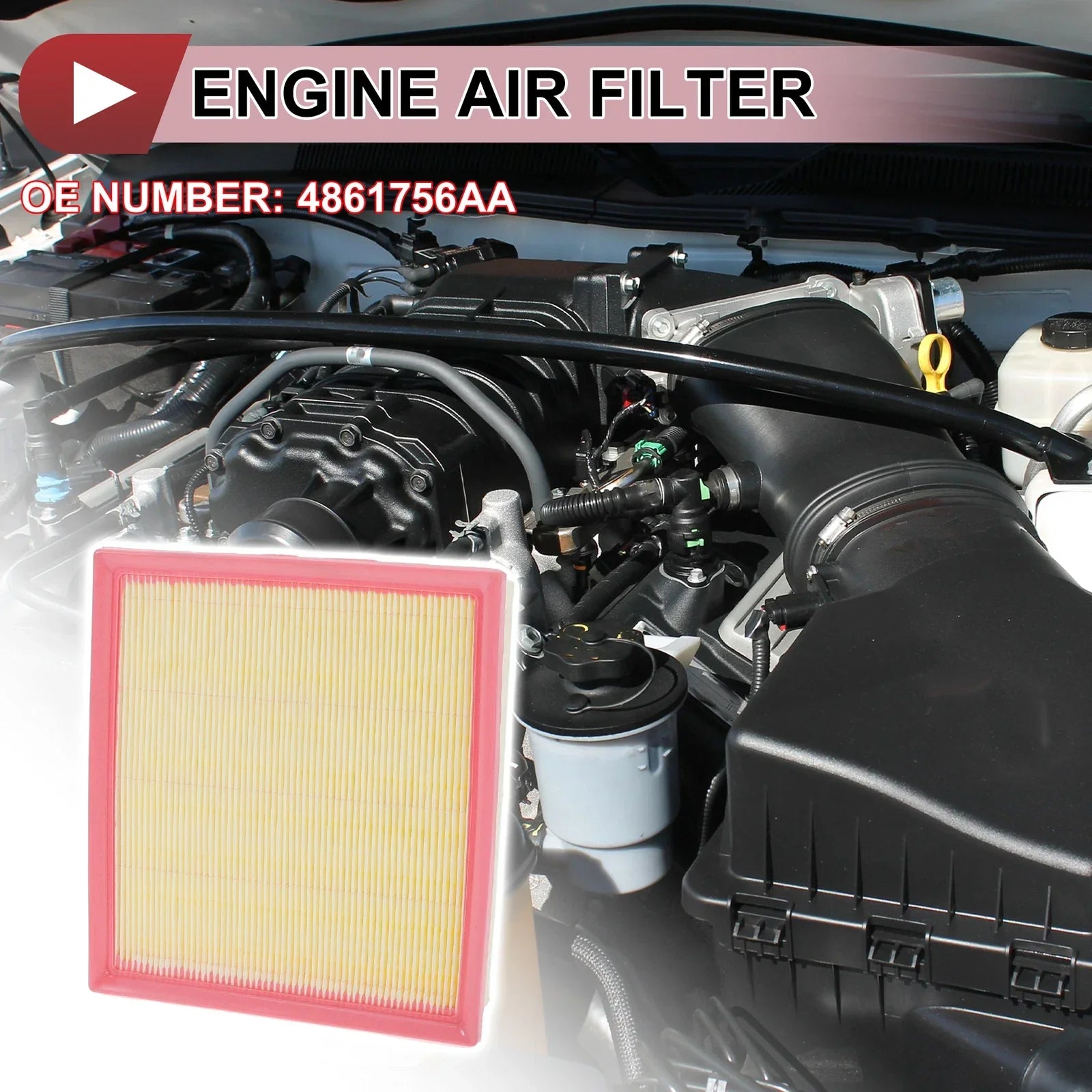 Car Engine Air Filter for Dodge Durango (2011-2025) - 1 x Long Life Filter