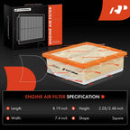 Engine & Activated Carbon Cabin Air Filter for Jeep Compass Renegade (2017-2023)