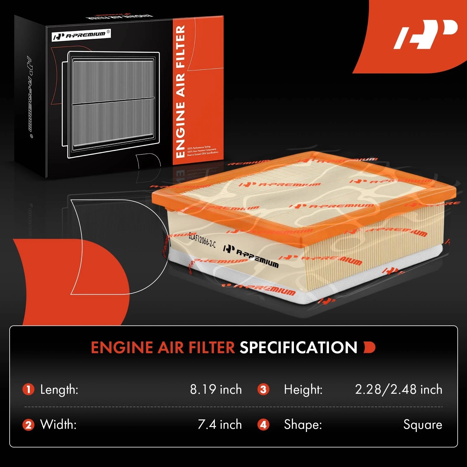Engine & Activated Carbon Cabin Air Filter for Jeep Compass Renegade (2017-2023)