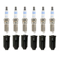 Set of 6 Bosch Platinum Spark Plugs & NGK Coil Boots for 9-7x Ascender Envoy (2005–2009)