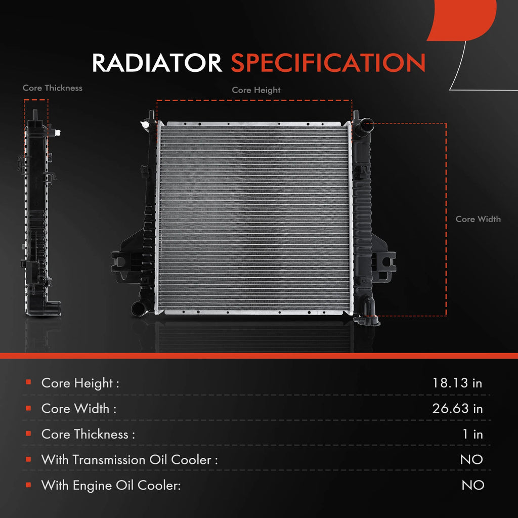 Radiator for Jeep Liberty (2002-2005) Aluminum