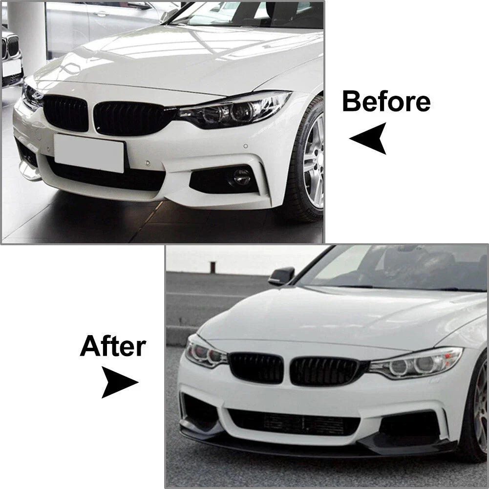Bumper Lip Spoiler & Side Splitter Canards Cover for BMW 4 Series (2014-2020)