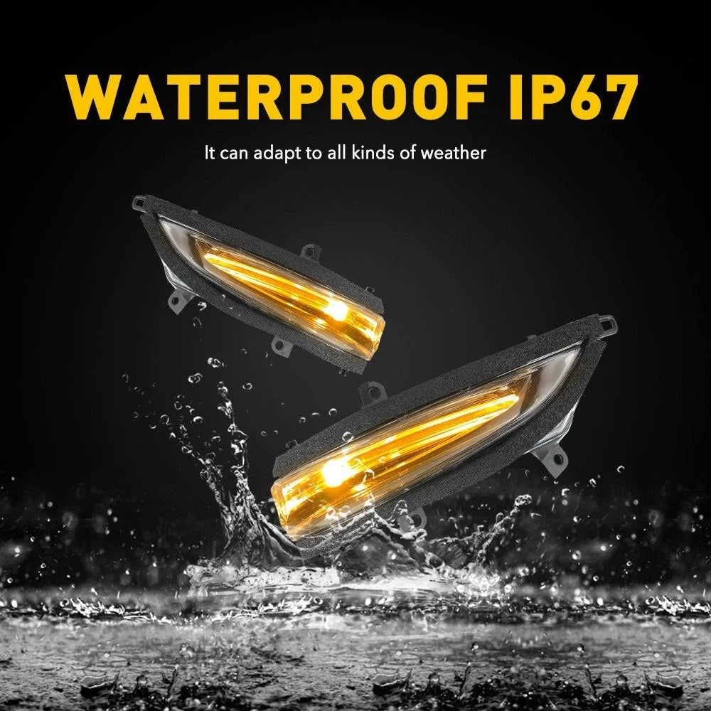 2X Smoked Sequential LED Side Mirror Turn Signal Light for Lexus GX460 (2010–2023)