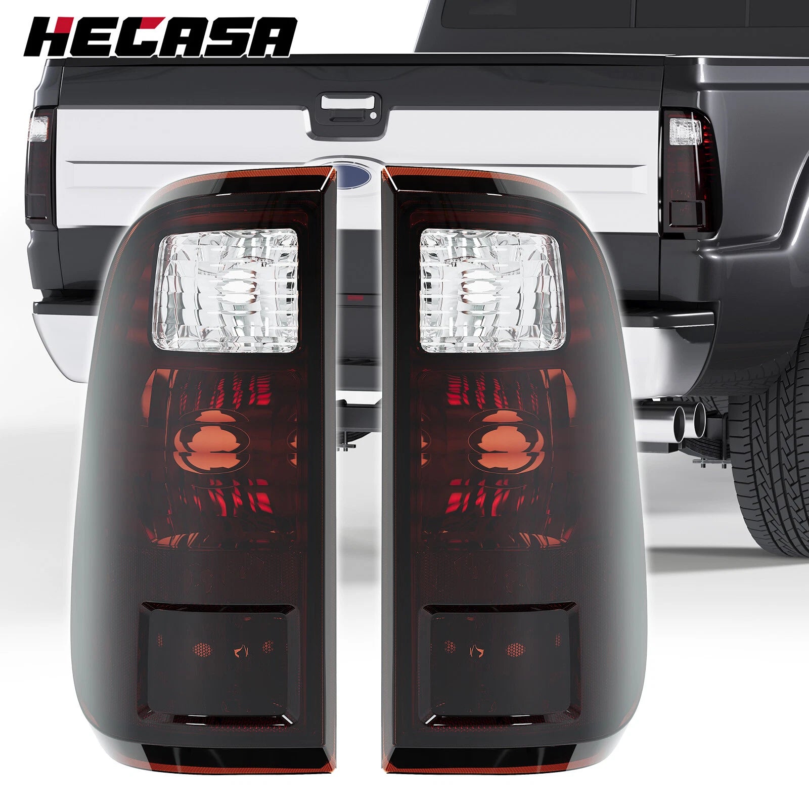2X Smoked Tail Lights for Ford F-250 F-350 F-450 F-550 Super Duty (2008–2016)