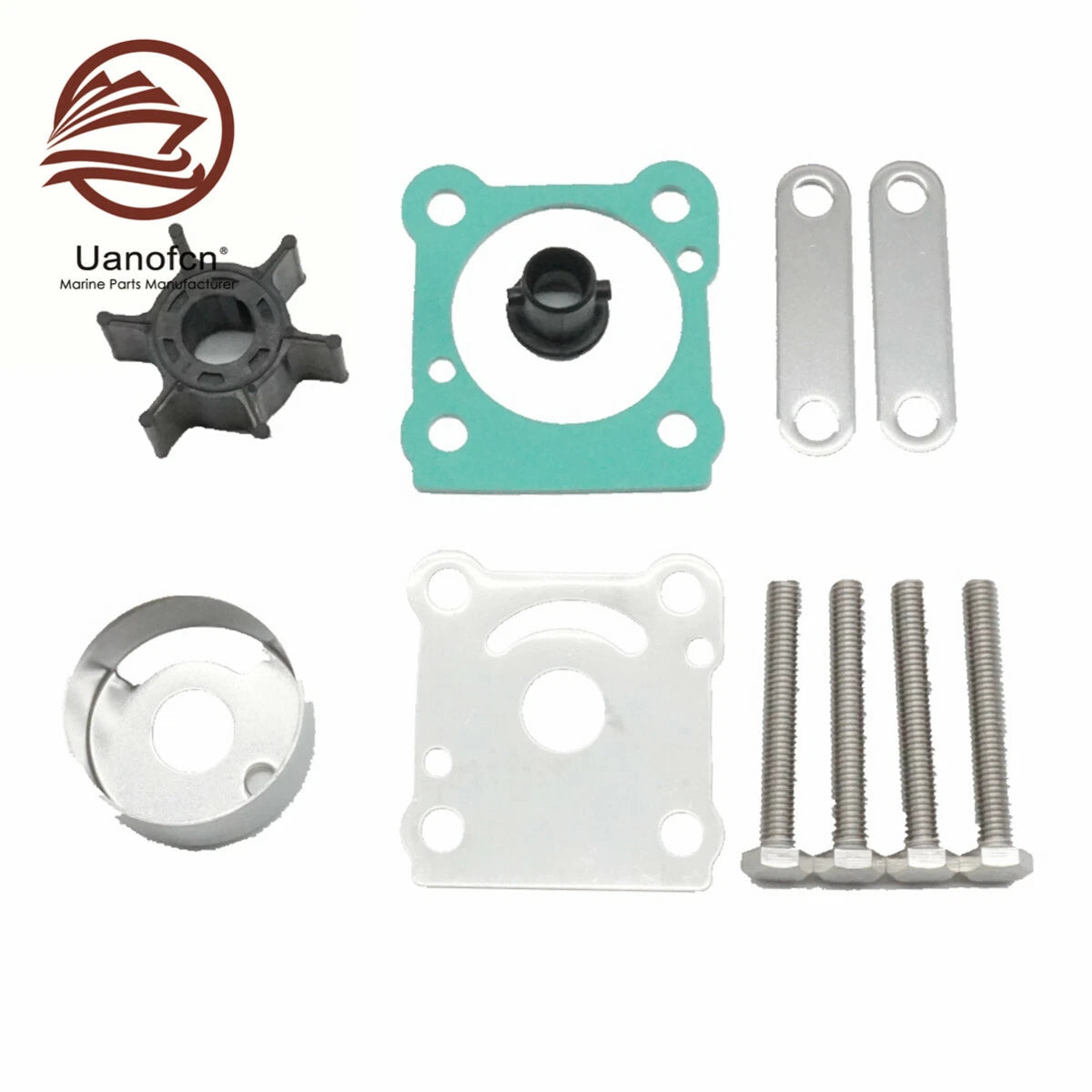 Outboard Water Pump Impeller Kit for Yamaha 6HP 8HP (6N0-W0078-A0-00, 18-3460)