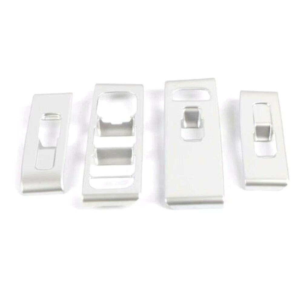 Set of 4 Window Switch Lock Cover Trim for Volvo XC40 (2018–2020) Matte Silver