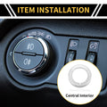 Headlight Control Switch Knob Cover Ring for Ford F-150 (2016–2021) Silver Tone