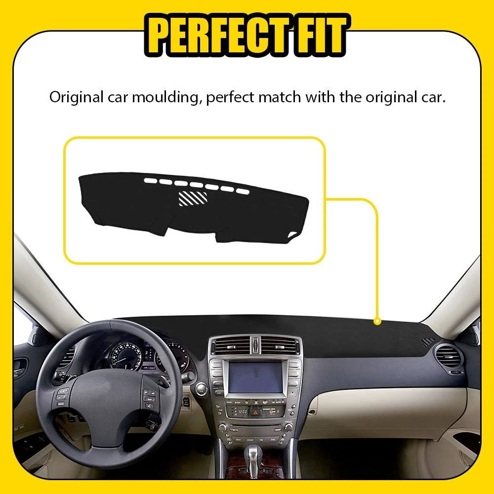 Leather Dashboard Cover for Lexus IS250 IS350 (2006–2011) Dashmat Pad