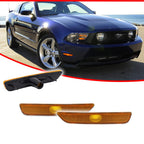 Set of 2 Front Bumper Side Marker Light Housings for Ford Mustang (2010–2014)