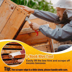 Stainless Steel Hive Pry Tool & Dual Row Bee Brush for Beekeepers