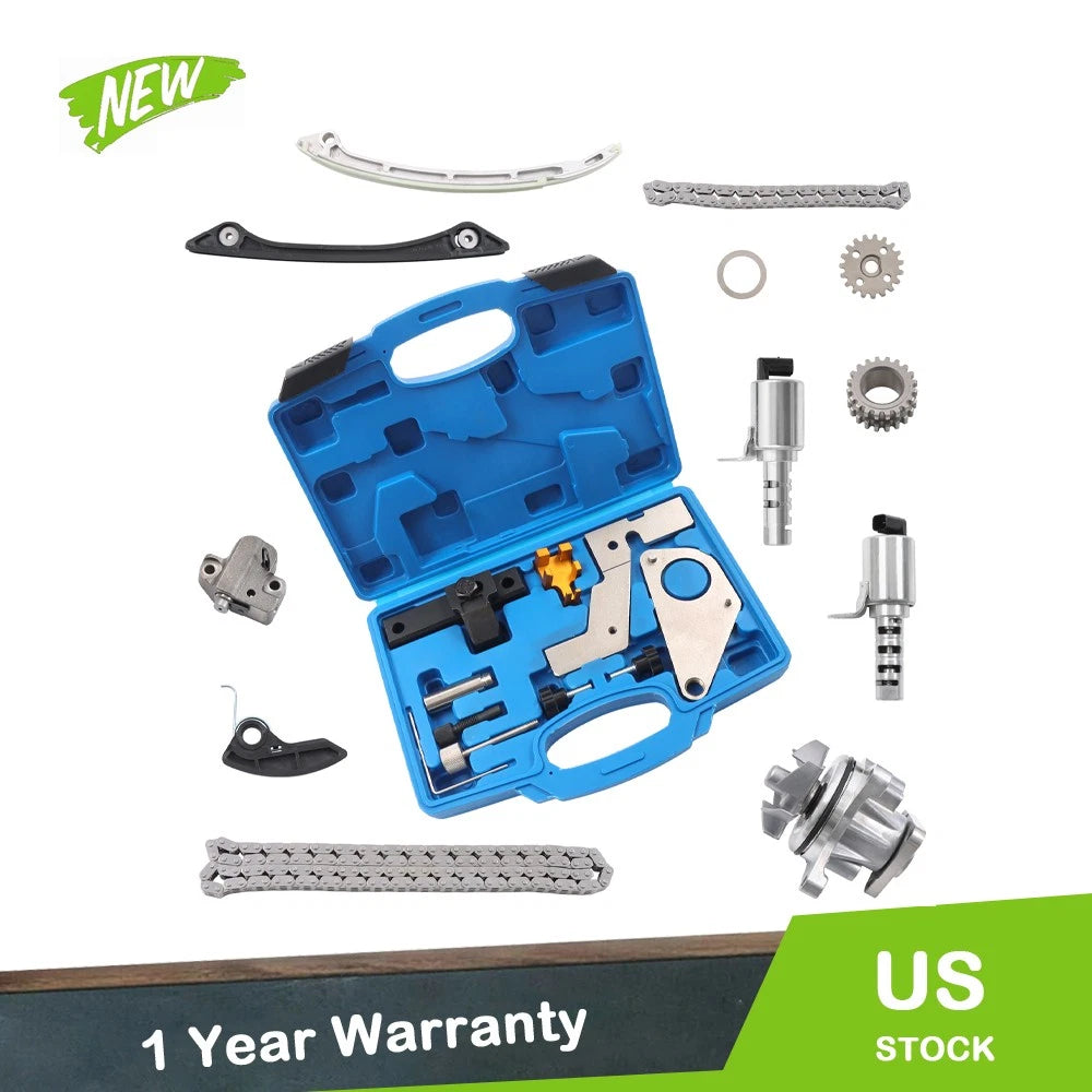Timing Chain Kit with Actuator & Water Pump Tool for Ford Mustang Edge Escape (GAS 2.0L)