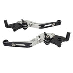 CNC Extendable Brake Clutch Levers for Yamaha YZF R1 (2009-2014) Silver