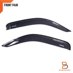 Slim Weathershields Door Visors for Toyota Hilux Dual Cab (1998-2004) Black