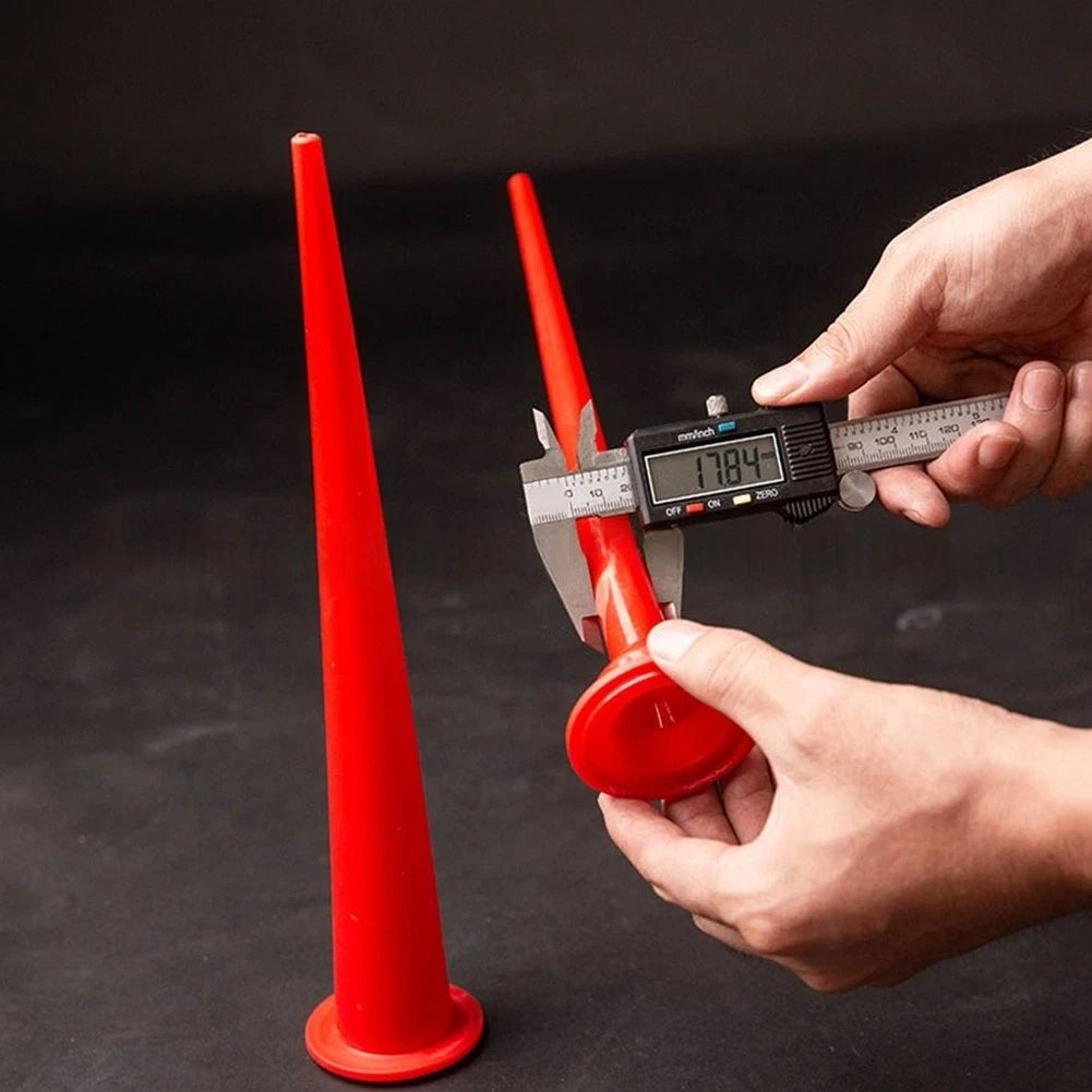 2X 30cm Red Caulking Nozzle Set for Home Use with Straight Curved Tips