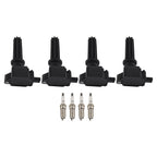 Set of 4 Ignition Coils & 4 Spark Plugs for Jaguar Land Rover Lincoln MKZ