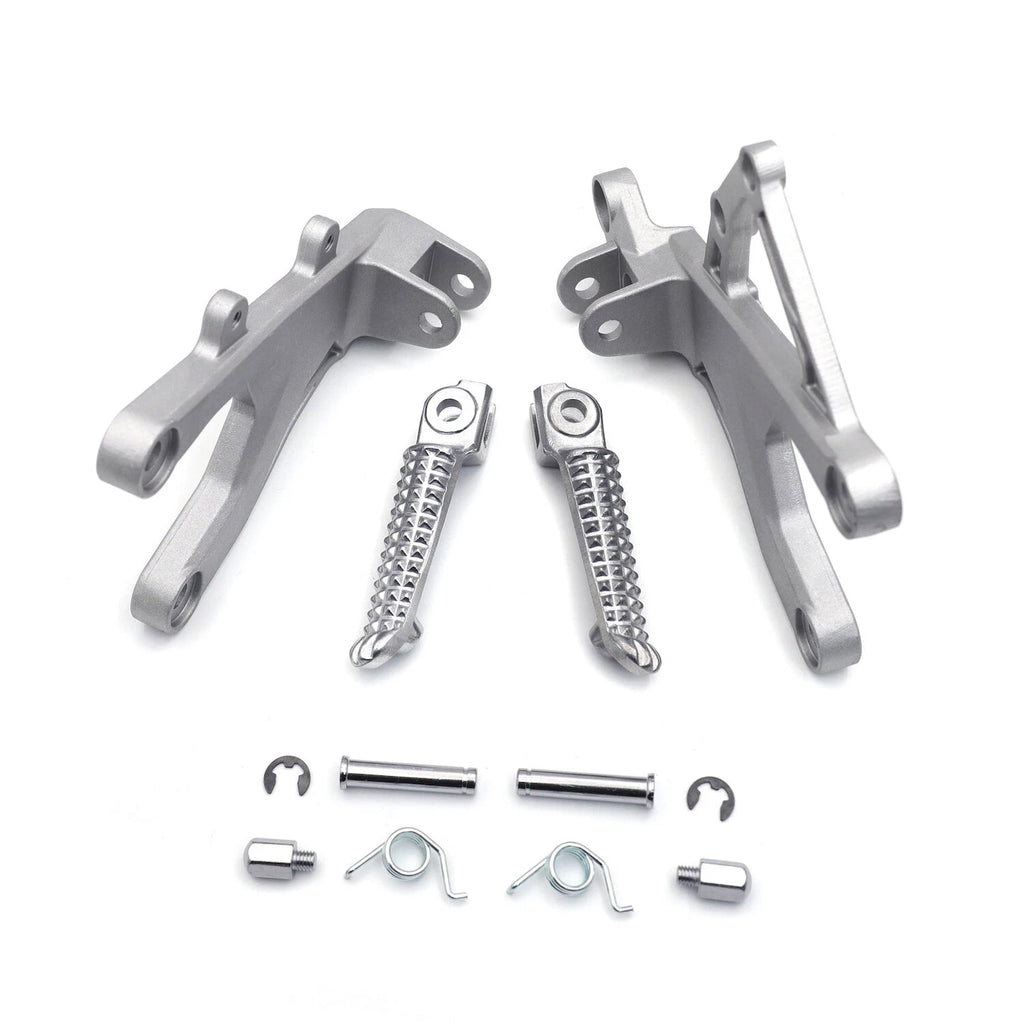 Silver Front Driver Foot Peg Rest Bracket for Yamaha YZF R1 (2015–2018)