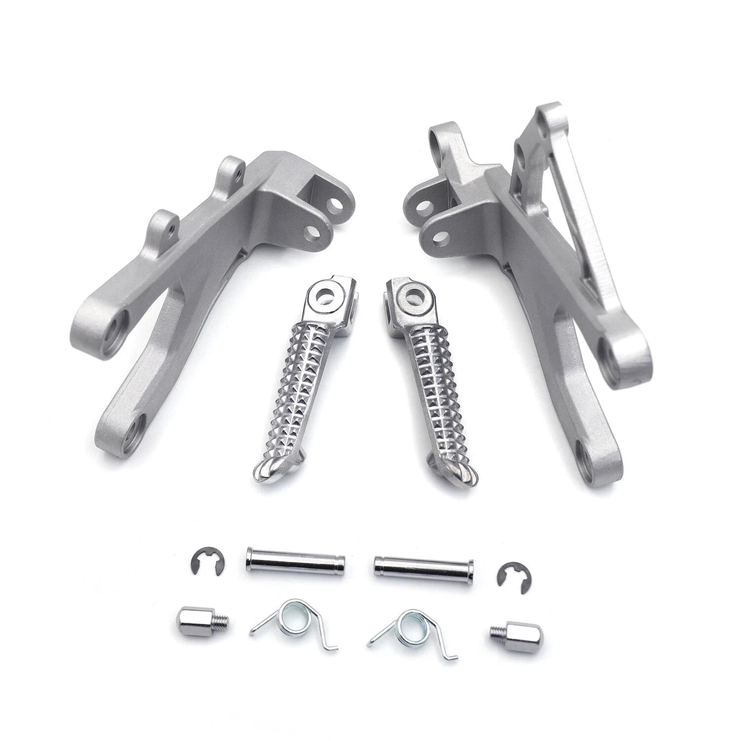 Silver Front Driver Foot Peg Rest Bracket for Yamaha YZF R1 (2015–2018)