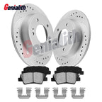 Rear Disc Brake Rotors + Brake Pads for Hyundai Elantra (2011–2020)
