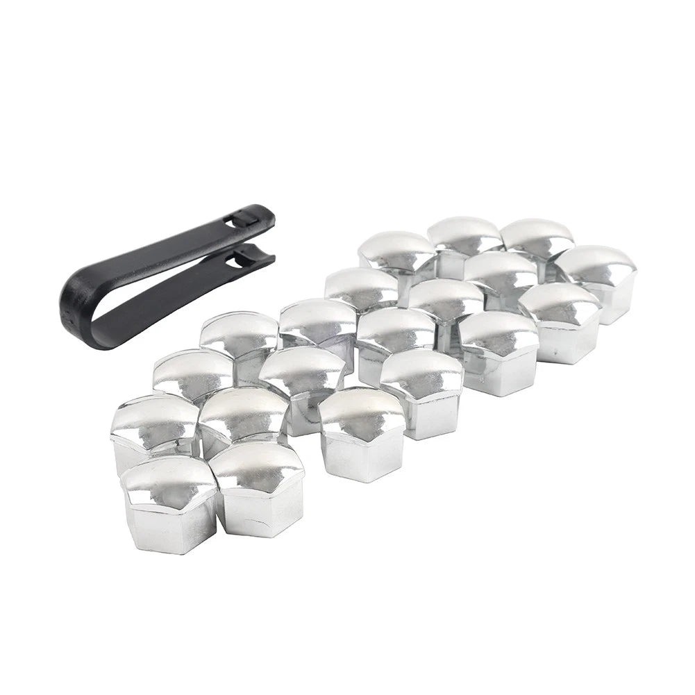 20Pcs 17mm Wheel Lug Nut Bolt Cover Caps with Removal Tool for Universal Fit