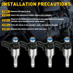 Set of 4 Fuel Injectors for VW Passat GTI Beetle Audi A3 A4 A5 A6 Q3 Q5 (2006–2018)