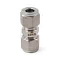 3/8" Equal OD Straight Through Ferrule Pipe Tube Connector Fitting for