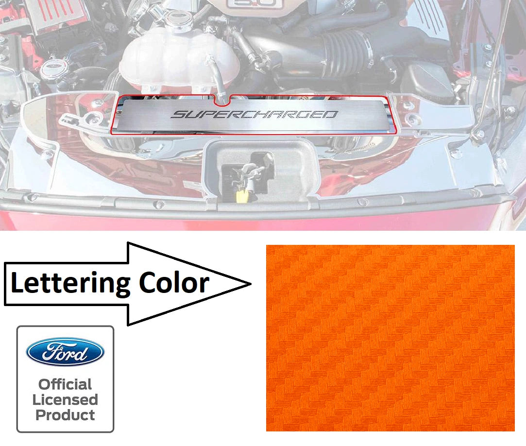 Radiator Cover Plate Carbon Fiber Supercharged for Ford Mustang GT (2015–2017)